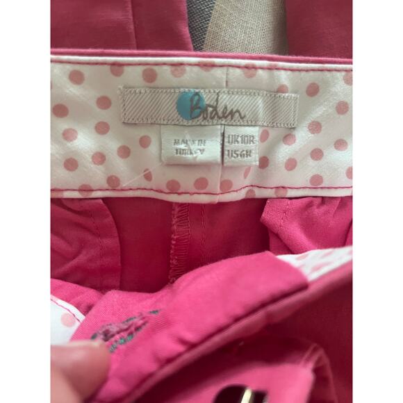 Boden Hot Pink Straight-Leg Pants Size 6R – Cotton Blend with Stretch - Picture 5 of 7